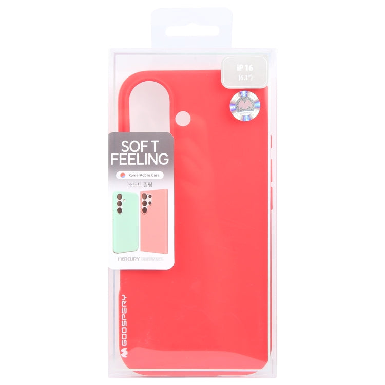 For iPhone 16 Plus GOOSPERY SOFT FEELING Liquid TPU Soft Phone Case(Red) - iPhone 16 Plus Cases by GOOSPERY | Online Shopping UK | buy2fix