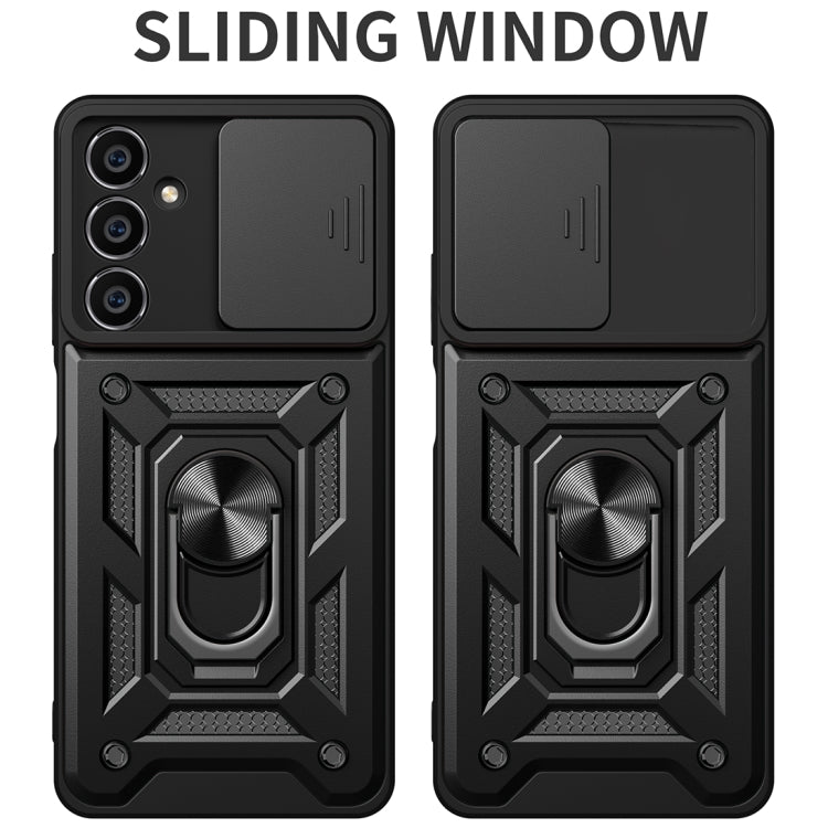 For Samsung Galaxy S23 FE 5G Sliding Camera Cover Design TPU+PC Phone Case(Black) - Galaxy S23 FE 5G Cases by buy2fix | Online Shopping UK | buy2fix
