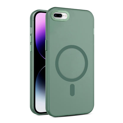 For iPhone 8 Plus / 7 Plus MagSafe Frosted Translucent Mist Phone Case(Green) - More iPhone Cases by buy2fix | Online Shopping UK | buy2fix