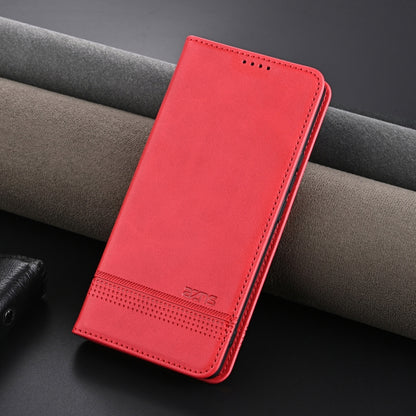 For OPPO Find X7 AZNS Magnetic Calf Texture Flip Leather Phone Case(Red) - OPPO Cases by AZNS | Online Shopping UK | buy2fix