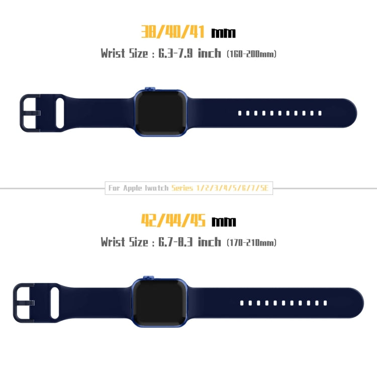 For Apple Watch SE 2022 40mm Pin Buckle Silicone Watch Band(Midnight Blue) - Watch Bands by buy2fix | Online Shopping UK | buy2fix