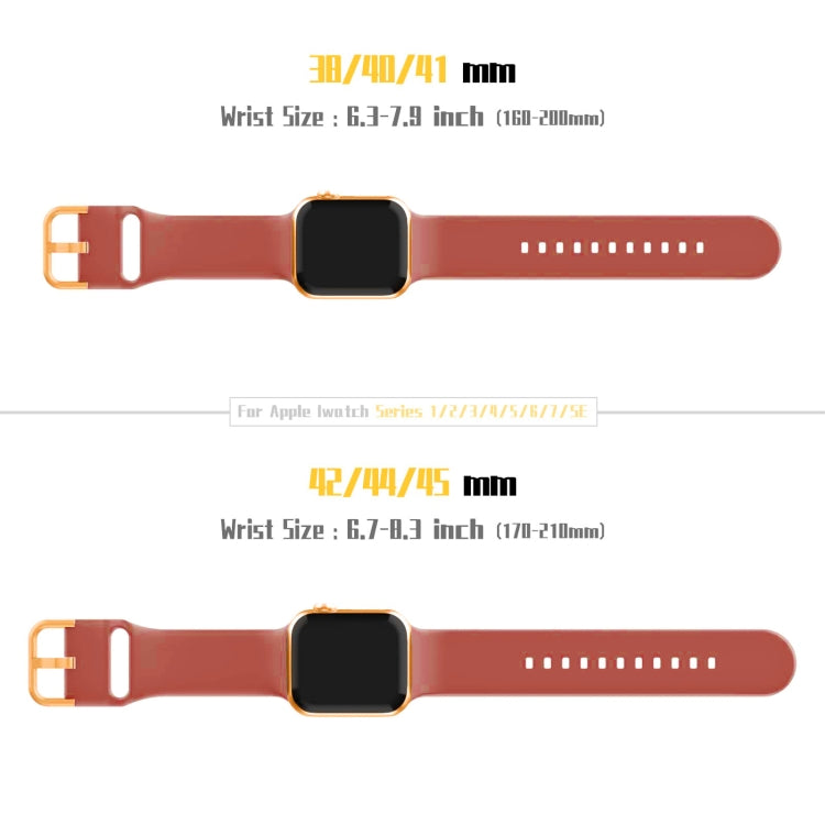 For Apple Watch Series 7 41mm Pin Buckle Silicone Watch Band(Coral) - Watch Bands by buy2fix | Online Shopping UK | buy2fix