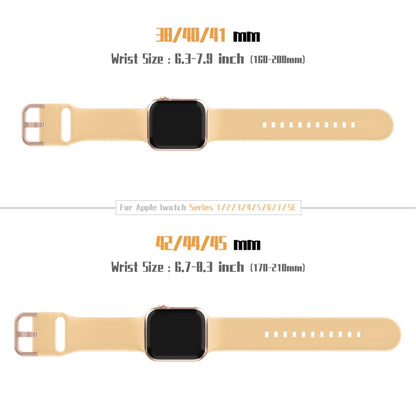 For Apple Watch Series 7 45mm Pin Buckle Silicone Watch Band(Light Orange) - Watch Bands by buy2fix | Online Shopping UK | buy2fix