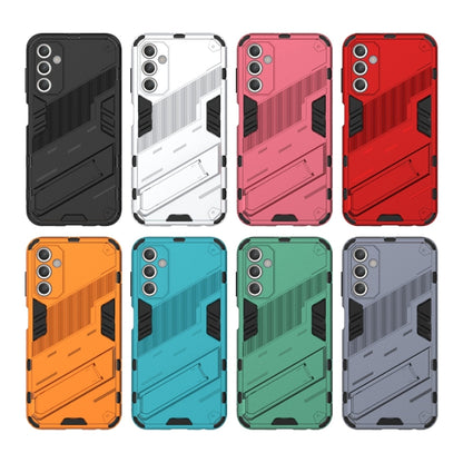 For Samsung Galaxy A25 5G Punk Armor 2 in 1 PC + TPU Shockproof Phone Case with Invisible Holder(Light Red) - Galaxy Phone Cases by buy2fix | Online Shopping UK | buy2fix