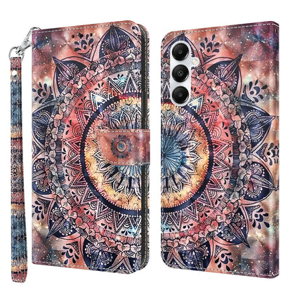 For Samsung Galaxy A15 3D Painted Leather Phone Case(Colorful Mandala) - Galaxy Phone Cases by buy2fix | Online Shopping UK | buy2fix