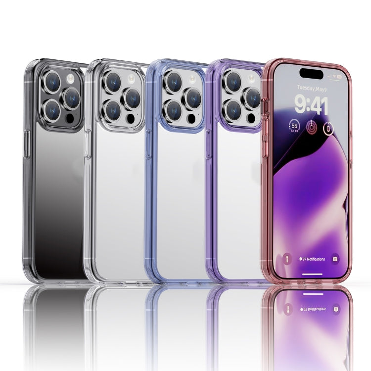 For iPhone 15 Pro Max iPAKY Hanguang Series Transparent TPU+PC Phone Case(Transparent Purple) - iPhone 15 Pro Max Cases by iPAKY | Online Shopping UK | buy2fix