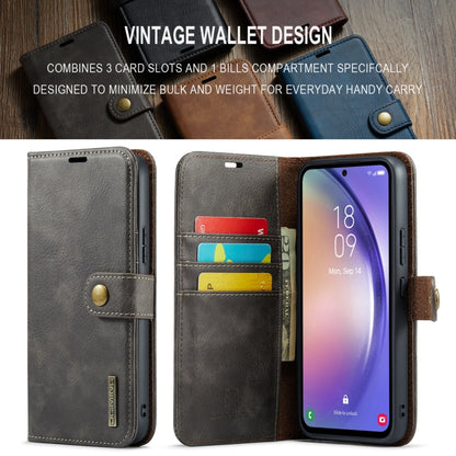 For Samsung Galaxy A35 5G DG.MING Crazy Horse Texture Detachable Magnetic Leather Case(Grey) - Galaxy Phone Cases by DG.MING | Online Shopping UK | buy2fix