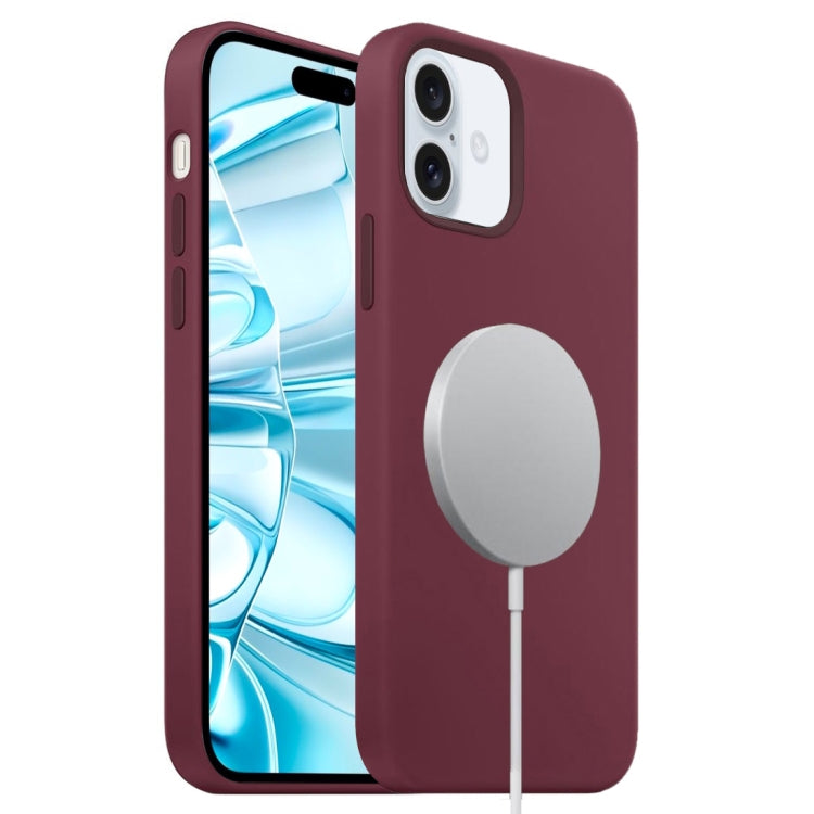 For iPhone 16 Liquid Silicone Full Coverage MagSafe Phone Case(Wine Red) - iPhone 16 Cases by buy2fix | Online Shopping UK | buy2fix