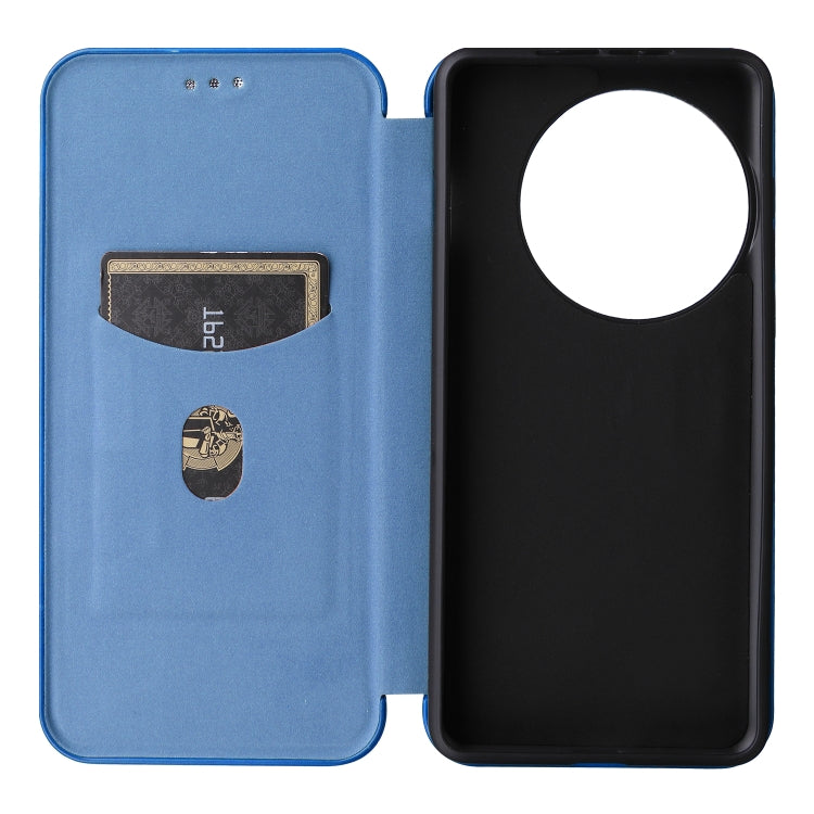 For OnePlus 13 Carbon Fiber Texture Flip Leather Phone Case(Blue) - OnePlus Cases by buy2fix | Online Shopping UK | buy2fix