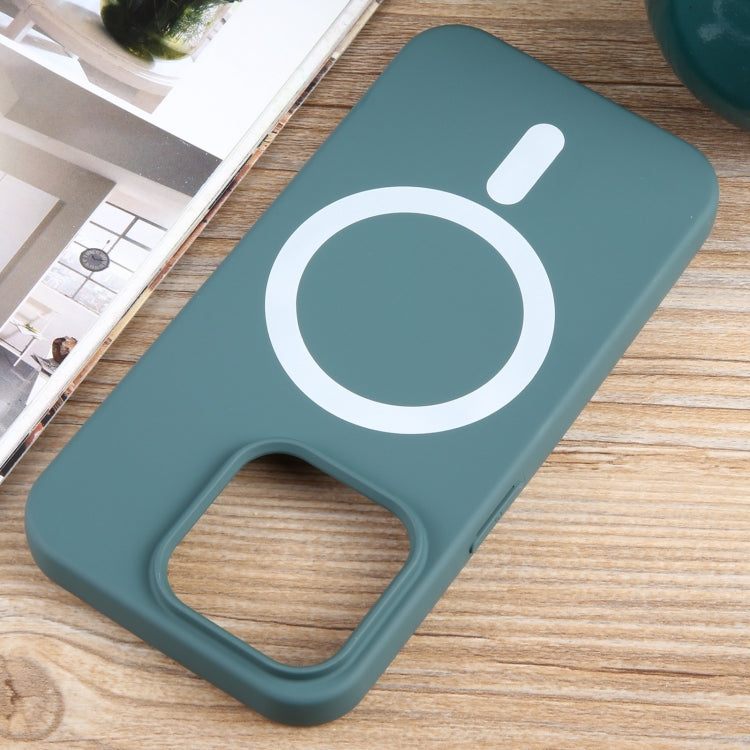 For iPhone 12 Pro MagSafe Liquid Silicone Phone Case(Deep Green) - iPhone 12 / 12 Pro Cases by buy2fix | Online Shopping UK | buy2fix