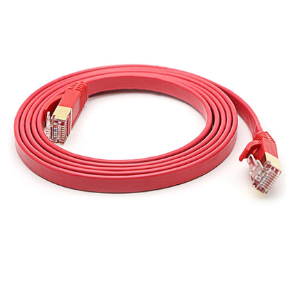 2m Gold Plated Head CAT7 High Speed 10Gbps Ultra-thin Flat Ethernet RJ45 Network LAN Cable(Red) - Lan Cable and Tools by buy2fix | Online Shopping UK | buy2fix