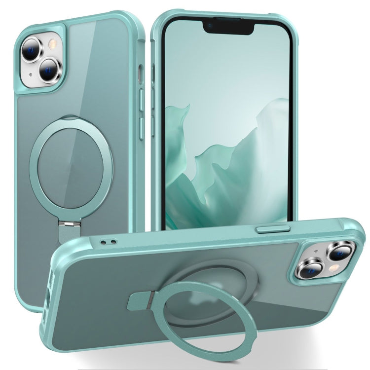 For iPhone 15 Plus MagSafe Magnetic Holder Phone Case(Lake Blue) - iPhone 15 Plus Cases by buy2fix | Online Shopping UK | buy2fix