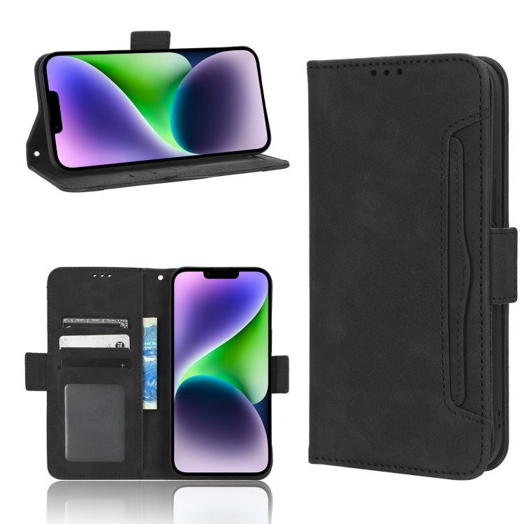 For iPhone 16 Pro Max Skin Feel Calf Texture Card Slots Leather Phone Case(Black) - iPhone 16 Pro Max Cases by buy2fix | Online Shopping UK | buy2fix