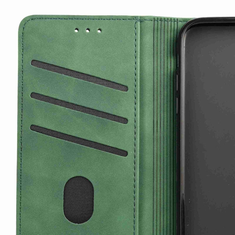 For iPhone 16 Pro Max Skin Feel Splicing Leather Phone Case(Green) - iPhone 16 Pro Max Cases by buy2fix | Online Shopping UK | buy2fix