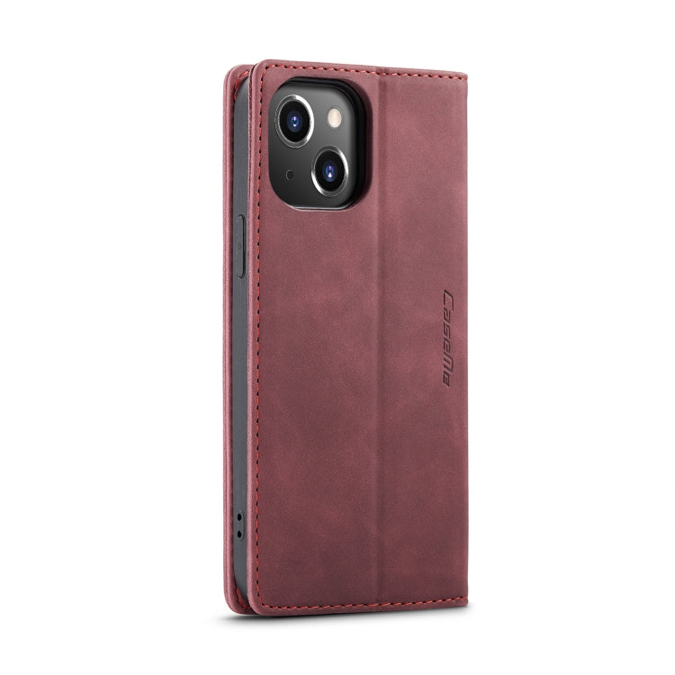 For iPhone 15 Plus CaseMe 013 Multifunctional Horizontal Flip Leather Phone Case(Wine Red) - iPhone 15 Plus Cases by CaseMe | Online Shopping UK | buy2fix