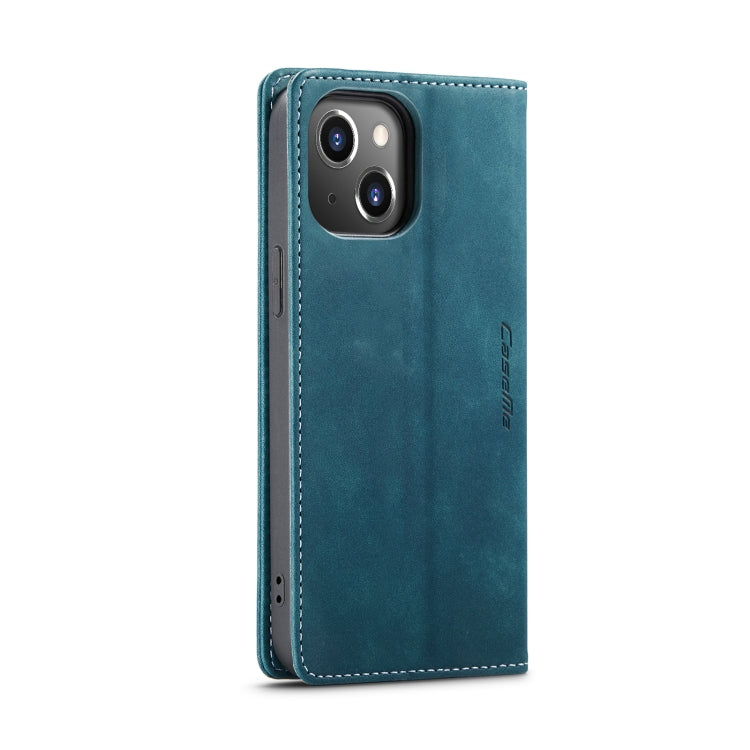 For iPhone 15 Plus CaseMe 013 Multifunctional Horizontal Flip Leather Phone Case(Blue) - iPhone 15 Plus Cases by CaseMe | Online Shopping UK | buy2fix