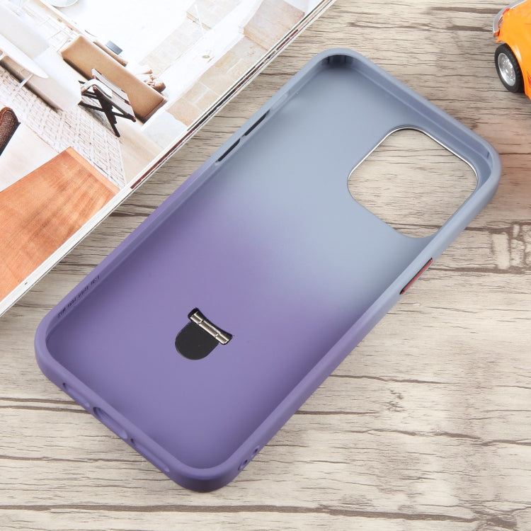 For iPhone 12 Pro Max Gradient MagSafe Holder Liquid TPU Hybrid PC Phone Case(Blue Purple) - iPhone 12 Pro Max Cases by buy2fix | Online Shopping UK | buy2fix