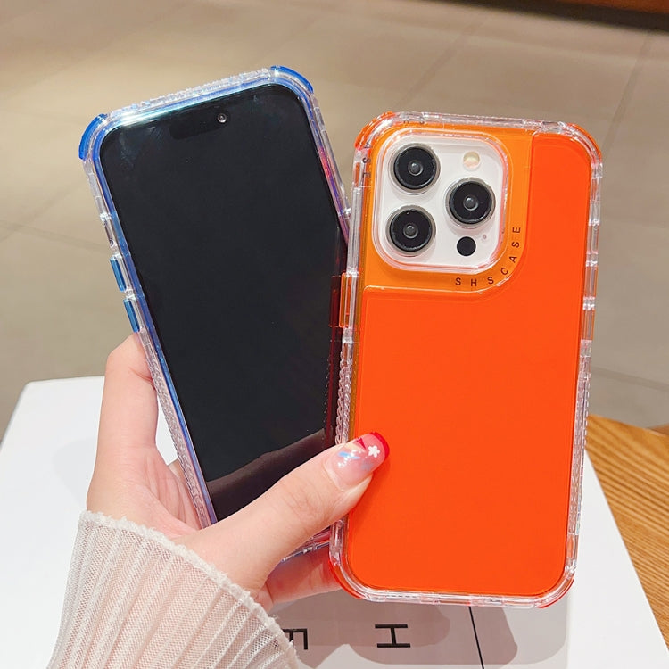 For iPhone 16 Pro Dreamland 3 in 1 Clear Color Transparent Frame PC + TPU Phone Case(Orange) - iPhone 16 Pro Cases by buy2fix | Online Shopping UK | buy2fix