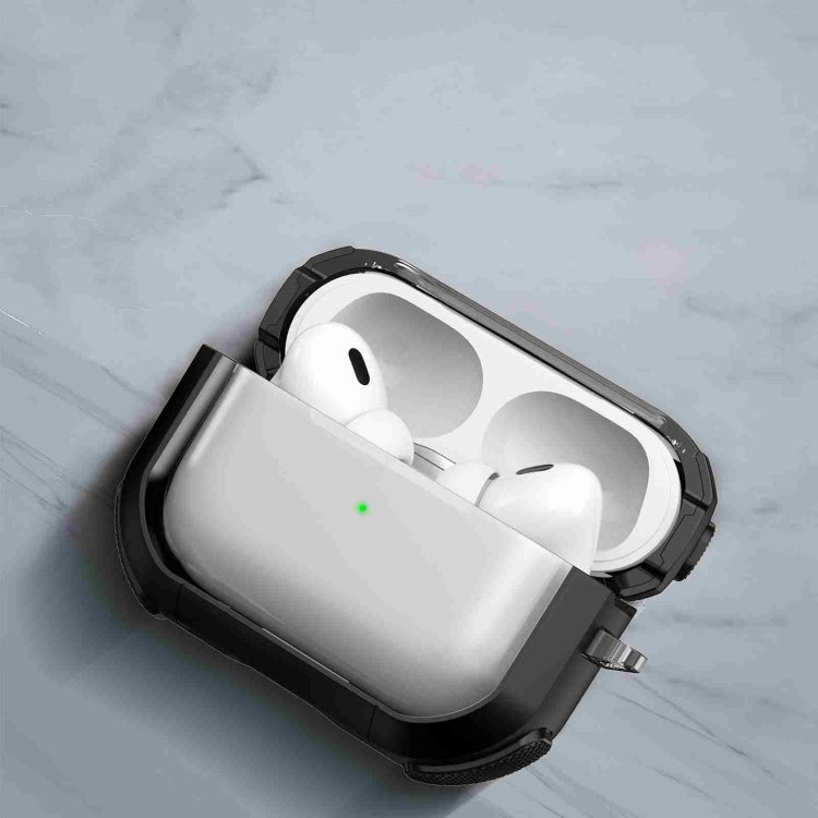 For AirPods 3 Thunder Transparent Armor Wireless Earphones Protective Case(Black) - For AirPods 3 by buy2fix | Online Shopping UK | buy2fix