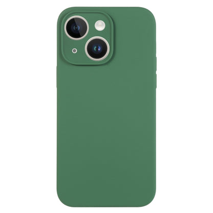 For iPhone 14 Pure Color Liquid Silicone Fine Pore Phone Case(Clover Green) - iPhone 14 Cases by buy2fix | Online Shopping UK | buy2fix