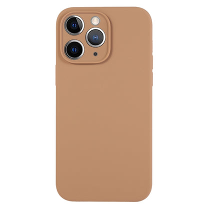 For iPhone 11 Pro Max Pure Color Liquid Silicone Fine Pore Phone Case(Light Brown) - iPhone 11 Pro Max Cases by buy2fix | Online Shopping UK | buy2fix