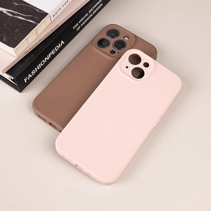 For iPhone 16 Pro Pure Color Liquid Silicone Fine Pore Phone Case(Antique White) - iPhone 16 Pro Cases by buy2fix | Online Shopping UK | buy2fix