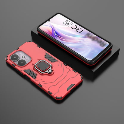 For Xiaomi Redmi 13C 4G / 5G  Shockproof PC + TPU Holder Phone Case(Red) - 13C Cases by buy2fix | Online Shopping UK | buy2fix