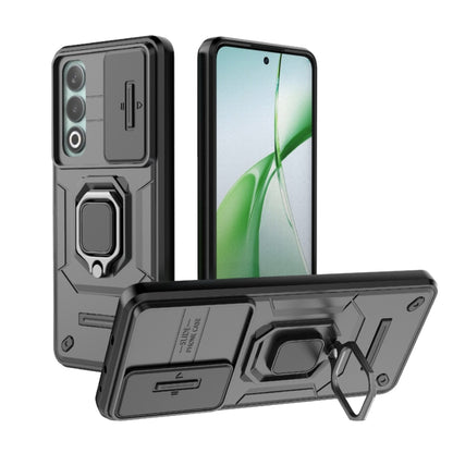 For OnePlus Nord CE4 5G Global Sliding Camshield TPU + PC Shockproof Phone Case with Holder(Black) - OnePlus Cases by buy2fix | Online Shopping UK | buy2fix