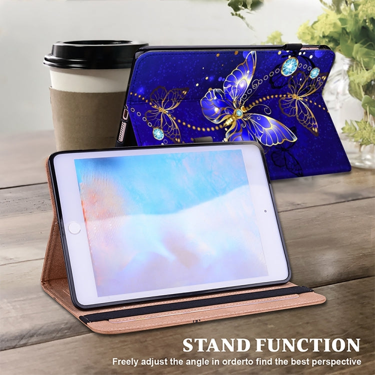 For Samsung Galaxy Tab S9+ / S9 FE+ Crystal Texture Painted Leather Tablet Case(Diamond Butterflies) - Galaxy Tab S9 FE+ by buy2fix | Online Shopping UK | buy2fix