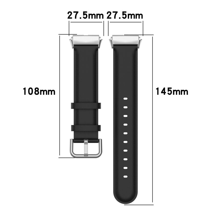 For Redmi Watch 3 Lite / Watch 3 Active Leather Replacement Watch Band(White) - Watch Bands by buy2fix | Online Shopping UK | buy2fix