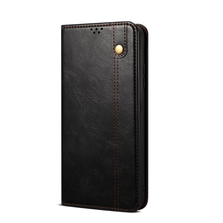 For Xiaomi Redmi K70/K70 Pro Oil Wax Crazy Horse Texture Leather Phone Case(Black) - K70 Pro Cases by buy2fix | Online Shopping UK | buy2fix