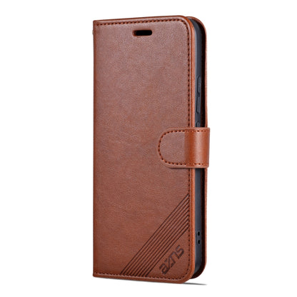 For Xiaomi 14 AZNS Sheepskin Texture Flip Leather Phone Case(Brown) - 14 Cases by AZNS | Online Shopping UK | buy2fix