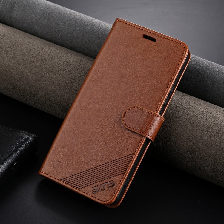 For Xiaomi Redmi Turbo 3 AZNS Sheepskin Texture Flip Leather Phone Case(Brown) - Xiaomi Cases by AZNS | Online Shopping UK | buy2fix