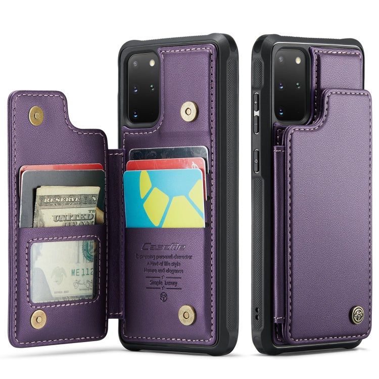 For Samsung Galaxy S20+ CaseMe C22 Card Slots Holder RFID Anti-theft Phone Case(Purple) - Galaxy Phone Cases by CaseMe | Online Shopping UK | buy2fix