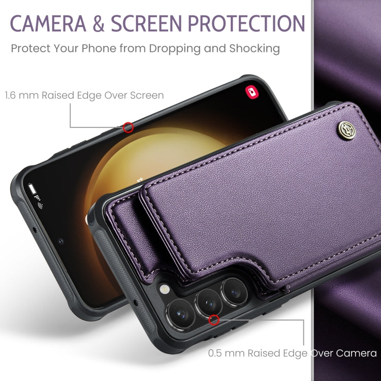 For Samsung Galaxy S23+ 5G CaseMe C22 Card Slots Holder RFID Anti-theft Phone Case(Purple) - Galaxy S23+ 5G Cases by CaseMe | Online Shopping UK | buy2fix