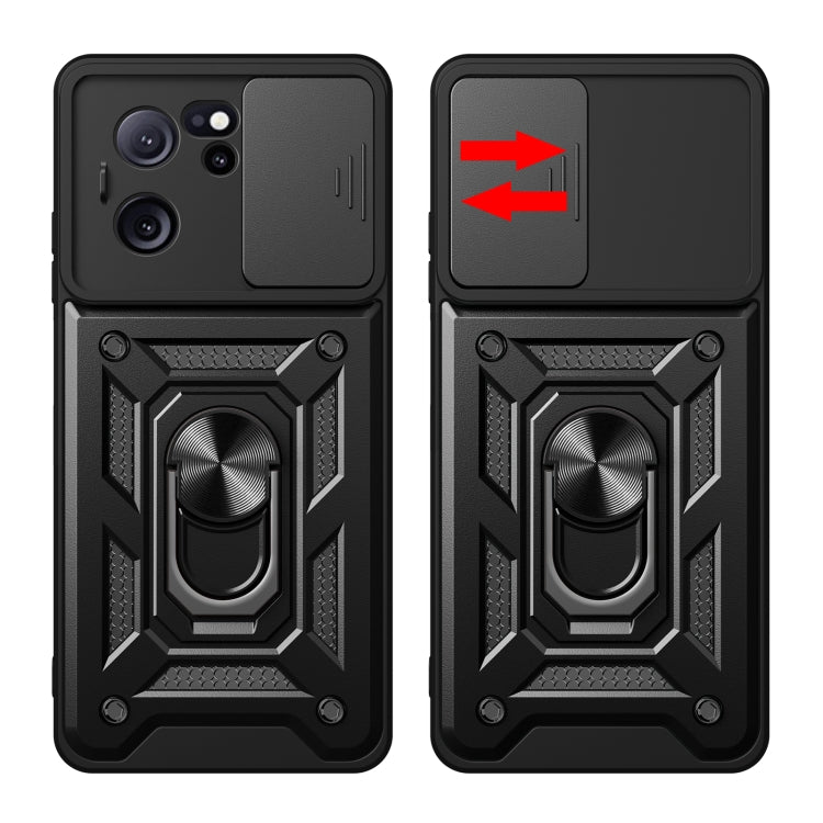 For Xiaomi Redmi K60 Ultra 5G Sliding Camera Cover Design TPU Hybrid PC Phone Case(Black) - Redmi K60 Ultra Cases by buy2fix | Online Shopping UK | buy2fix