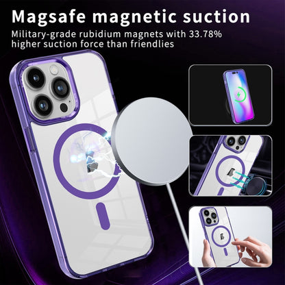 For iPhone 15 Plus Ice Color Magnetic Series PC + Acrylic Magsafe Phone Case(Black) - iPhone 15 Plus Cases by buy2fix | Online Shopping UK | buy2fix