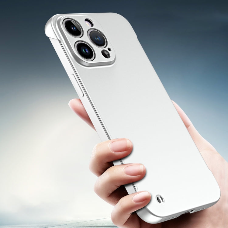 For iPhone 11 Pro Frameless Metallic Paint Hybrid PC Phone Case(Space Silver) - iPhone 11 Pro Cases by buy2fix | Online Shopping UK | buy2fix