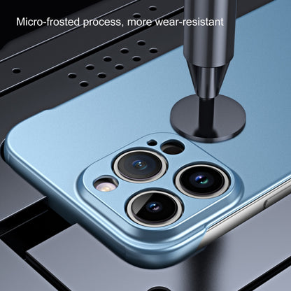 For iPhone 11 Pro Frameless Metallic Paint Hybrid PC Phone Case(Matte Black) - iPhone 11 Pro Cases by buy2fix | Online Shopping UK | buy2fix