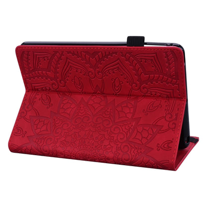 For Samsung Galaxy Tab S9 FE Calf Texture Embossed Leather Tablet Case(Red) - Galaxy Tab S9 FE by buy2fix | Online Shopping UK | buy2fix