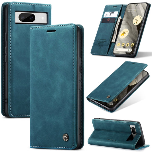 For Google Pixel 8 CaseMe 013 Multifunctional Horizontal Flip Leather Phone Case(Blue) - Google Cases by CaseMe | Online Shopping UK | buy2fix