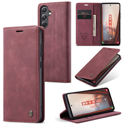 For Samsung Galaxy S23 FE 5G CaseMe 013 Multifunctional Horizontal Flip Leather Phone Case(Wine Red) - Galaxy S23 FE 5G Cases by CaseMe | Online Shopping UK | buy2fix