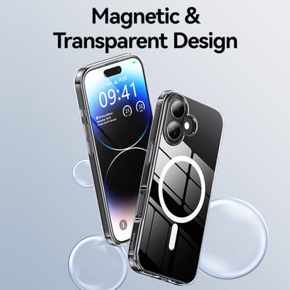 For iPhone 16 USAMS Ice Magnet Series MagSafe PC Hybrid TPU Phone Case(Transparent) - iPhone 16 Cases by USAMS | Online Shopping UK | buy2fix