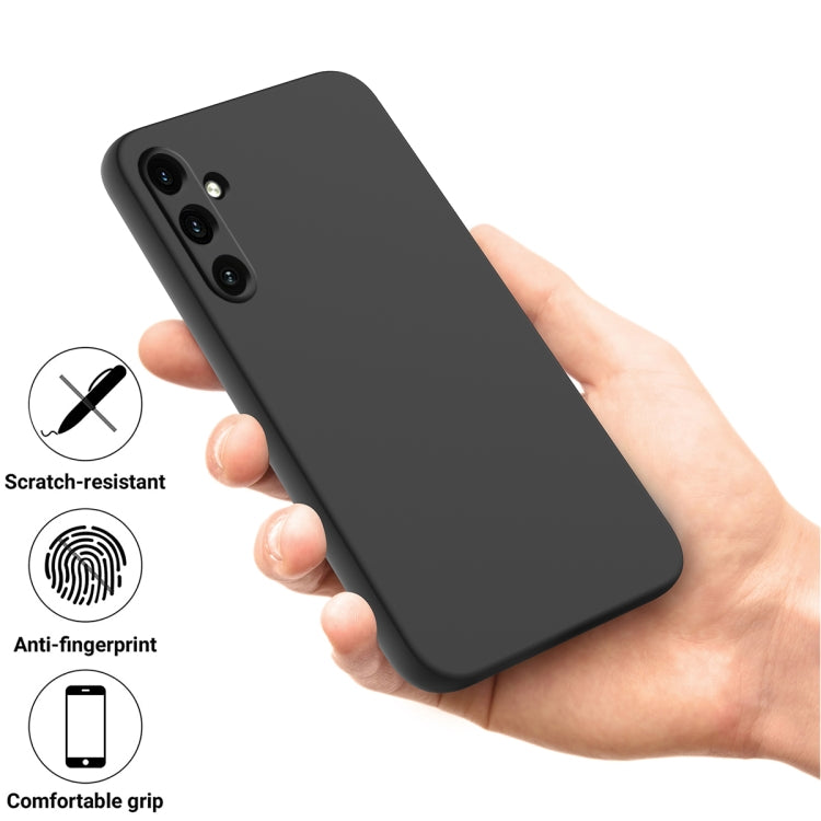 For Samsung Galaxy A15 4G / A15 5G Pure Color Liquid Silicone Shockproof Full Coverage Phone Case(Black) - Galaxy Phone Cases by buy2fix | Online Shopping UK | buy2fix