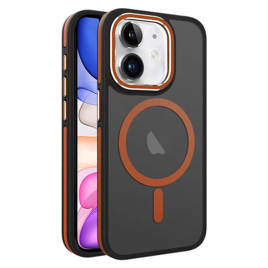 For iPhone 11 Two-color Frosted MagSafe Magnetic Phone Case(Orange) - iPhone 11 Cases by buy2fix | Online Shopping UK | buy2fix