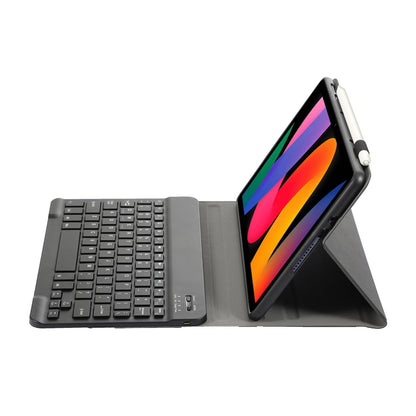 For Xiaomi Redmi Pad SE 11 inch A0N9 Lambskin Texture Ultra-thin Detachable Bluetooth Keyboard Leather Case(Black) - Others Keyboard by buy2fix | Online Shopping UK | buy2fix
