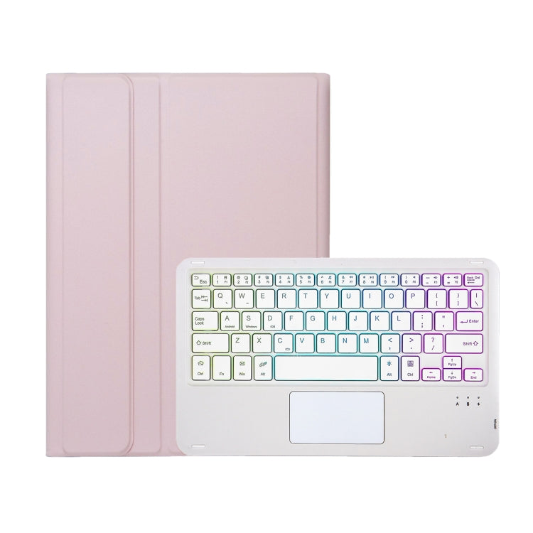 For Xiaomi Redmi Pad SE 11 inch A0N9-AS Lambskin Texture Ultra-thin Detachable Backlight Bluetooth Keyboard Leather Case with Touchpad(Pink) - Others Keyboard by buy2fix | Online Shopping UK | buy2fix