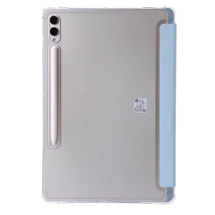 For Samsung Galaxy Tab S9 Clear Acrylic Deformation Leather Tablet Case(Ice Blue) - Galaxy Tab S9 Cases by buy2fix | Online Shopping UK | buy2fix