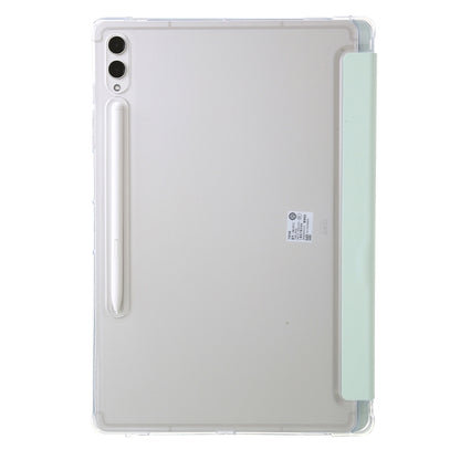 For Samsung Galaxy Tab S9+ Clear Acrylic Deformation Leather Tablet Case(Green) - Galaxy Tab S9+ Cases by buy2fix | Online Shopping UK | buy2fix