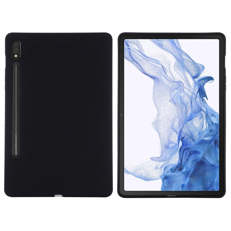 For Samsung Galaxy Tab S9 Ultra Pure Color Liquid Silicone Shockproof Tablet Case(Black) - Galaxy Tab S9 Ultra Cases by buy2fix | Online Shopping UK | buy2fix